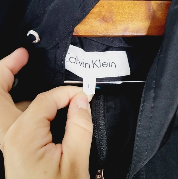 Calvin Klein black and silver hoodie‎ zip up jacket size L - Picture 4 of 10